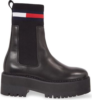 Botki jesienne Tommy Jeans ze sklepu: eobuwie.pl w kategorii: Botki - zdjęcie WP-EBWP-9KUZS-09B_0000303070595