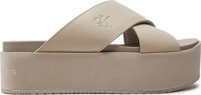 Klapki damskie na lato Calvin Klein Jeans ze sklepu: eobuwie.pl w kategorii: Klapki damskie - zdjęcie WP-EBWP-9KUZS-09B_0000303844455