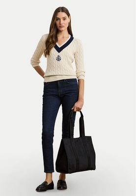 Shopper bag na wakacje LAUREN RALPH LAUREN ze sklepu: eobuwie.pl w kategorii: Torby Shopper bag - zdjęcie WP-EBWP-9KUZS-09B_0000305029645