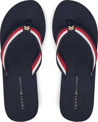 Klapki damskie na lato Tommy Hilfiger ze sklepu: eobuwie.pl w kategorii: Klapki damskie - zdjęcie WP-EBWP-9KUZS-09B_0000305157423
