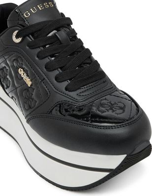 Guess - czarny Buty sportowe damskie jesienne ze sklepu: eobuwie.pl w kategorii: Buty sportowe damskie