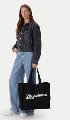 Shopper bag elegancka Karl Lagerfeld ze sklepu: eobuwie.pl w kategorii: Torby Shopper bag - zdjęcie WP-EBWP-9KUZS-09B_0000305267207