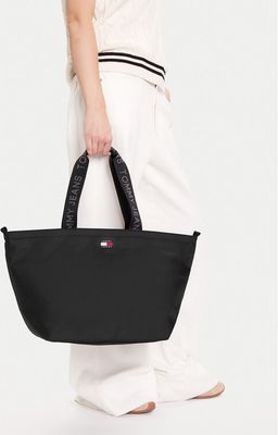 Shopper bag elegancka Tommy Jeans ze sklepu: eobuwie.pl w kategorii: Torby Shopper bag - zdjęcie WP-EBWP-9KUZS-09B_0000305368720