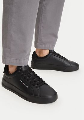 czarny Buty sportowe męskie sznurowane Tommy Hilfiger ze sklepu: eobuwie.pl w kategorii: Buty sportowe męskie