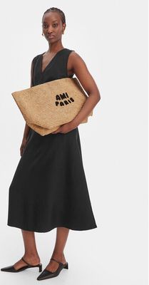 Shopper bag na wakacje AMI Paris ze sklepu: eobuwie.pl w kategorii: Torby Shopper bag - zdjęcie WP-EBWP-9KUZS-09B_0000305488749