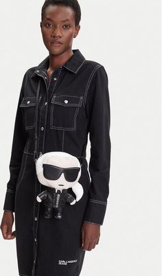 Listonoszka elegancka Karl Lagerfeld ze sklepu: eobuwie.pl w kategorii: Listonoszki - zdjęcie WP-EBWP-9KUZS-09B_0000305506368