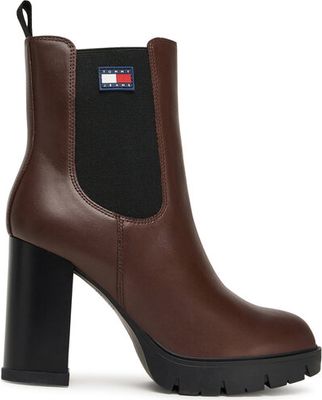 Botki jesienne Tommy Jeans ze sklepu: eobuwie.pl w kategorii: Botki - zdjęcie WP-EBWP-9KUZS-09B_0000305553539