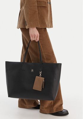 Shopper bag elegancka Tommy Hilfiger ze sklepu: eobuwie.pl w kategorii: Torby Shopper bag - zdjęcie WP-EBWP-9KUZS-09B_0000305556196