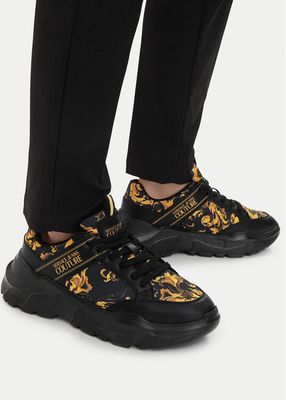Buty sportowe męskie jesienne Versace Jeans Couture ze sklepu: eobuwie.pl w kategorii: Buty sportowe męskie - zdjęcie WP-EBWP-9KUZS-09B_0000305601551