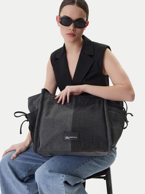 Shopper bag wakacyjna Karl Lagerfeld Jeans ze sklepu: eobuwie.pl w kategorii: Torby Shopper bag - zdjęcie WP-EBWP-9KUZS-09B_0000305788993