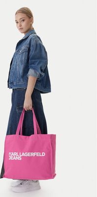 Karl Lagerfeld Jeans - Torba letnia na wakacje ze sklepu: eobuwie.pl w kategorii: Torby letnie - zdjęcie WP-EBWP-9KUZS-09B_0000305789013