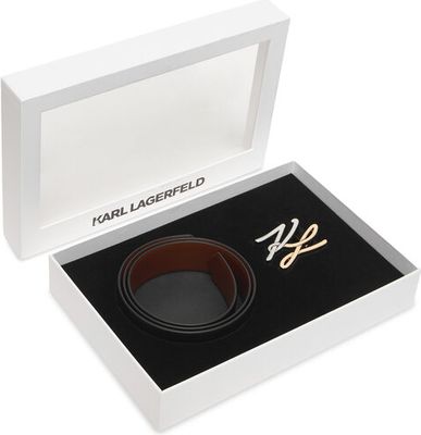 Karl Lagerfeld - Pasek ze sklepu: eobuwie.pl w kategorii: Paski damskie - zdjęcie WP-EBWP-9KUZS-09B_0000305789389
