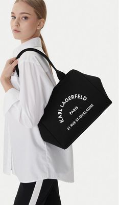 Shopper bag wakacyjna Karl Lagerfeld ze sklepu: eobuwie.pl w kategorii: Torby Shopper bag - zdjęcie WP-EBWP-9KUZS-09B_0000305789631