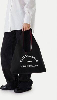 Shopper bag wakacyjna Karl Lagerfeld ze sklepu: eobuwie.pl w kategorii: Torby Shopper bag - zdjęcie WP-EBWP-9KUZS-09B_0000305789655