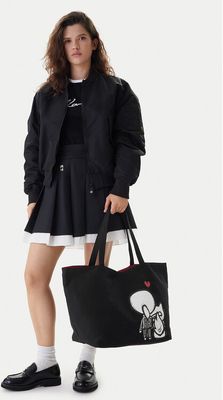 Shopper bag wakacyjna elegancka Karl Lagerfeld ze sklepu: eobuwie.pl w kategorii: Torby Shopper bag - zdjęcie WP-EBWP-9KUZS-09B_0000305789747