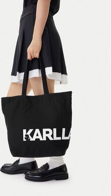 Shopper bag wakacyjna Karl Lagerfeld ze sklepu: eobuwie.pl w kategorii: Torby Shopper bag - zdjęcie WP-EBWP-9KUZS-09B_0000305789754