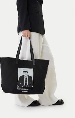 Shopper bag wakacyjna Karl Lagerfeld ze sklepu: eobuwie.pl w kategorii: Torby Shopper bag - zdjęcie WP-EBWP-9KUZS-09B_0000305789921