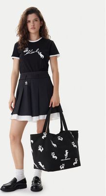 Shopper bag wakacyjna Karl Lagerfeld ze sklepu: eobuwie.pl w kategorii: Torby Shopper bag - zdjęcie WP-EBWP-9KUZS-09B_0000305789938
