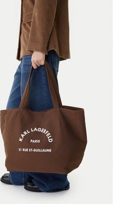 Shopper bag na wakacje Karl Lagerfeld ze sklepu: eobuwie.pl w kategorii: Torby Shopper bag - zdjęcie WP-EBWP-9KUZS-09B_0000305790071