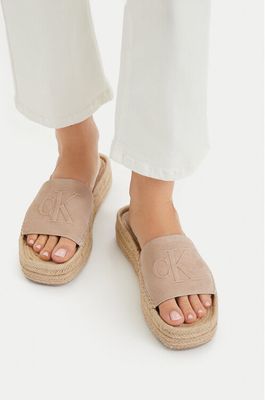 Espadryle damskie na lato Calvin Klein ze sklepu: eobuwie.pl w kategorii: Espadryle damskie - zdjęcie WP-EBWP-9KUZS-09B_0000305847003