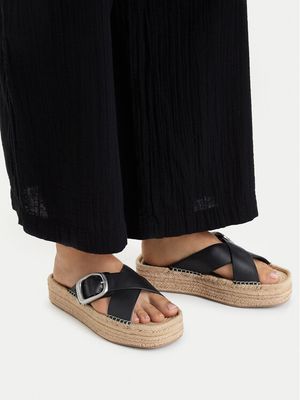Espadryle damskie na lato Calvin Klein ze sklepu: eobuwie.pl w kategorii: Espadryle damskie - zdjęcie WP-EBWP-9KUZS-09B_0000305847157