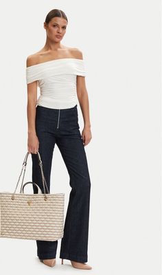 Shopper bag wakacyjna Guess ze sklepu: eobuwie.pl w kategorii: Torby Shopper bag - zdjęcie WP-EBWP-9KUZS-09B_0000305925671