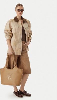 Shopper bag na wakacje Calvin Klein ze sklepu: eobuwie.pl w kategorii: Torby Shopper bag - zdjęcie WP-EBWP-9KUZS-09B_0000305949677