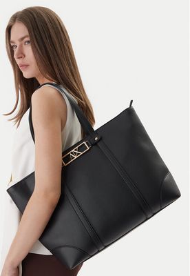Shopper bag elegancka Armani Exchange ze sklepu: eobuwie.pl w kategorii: Torby Shopper bag - zdjęcie WP-EBWP-9KUZS-09B_0000305968203