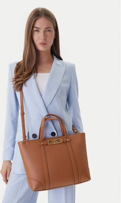 Shopper bag na wakacje Armani Exchange ze sklepu: eobuwie.pl w kategorii: Torby Shopper bag - zdjęcie WP-EBWP-9KUZS-09B_0000305968210