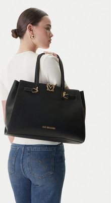 Shopper bag elegancka Love Moschino ze sklepu: eobuwie.pl w kategorii: Torby Shopper bag - zdjęcie WP-EBWP-9KUZS-09B_0000305996473