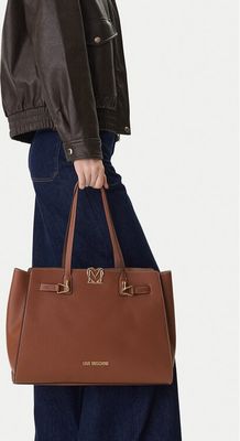 Shopper bag elegancka Love Moschino ze sklepu: eobuwie.pl w kategorii: Torby Shopper bag - zdjęcie WP-EBWP-9KUZS-09B_0000305996572
