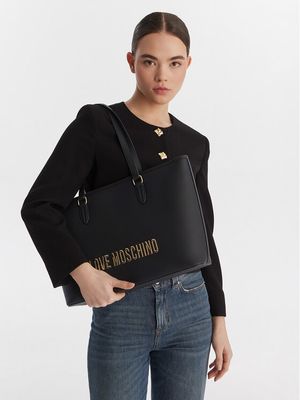 Shopper bag elegancka Love Moschino ze sklepu: eobuwie.pl w kategorii: Torby Shopper bag - zdjęcie WP-EBWP-9KUZS-09B_0000305996718