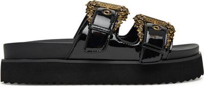 Klapki damskie na lato Versace Jeans Couture ze sklepu: eobuwie.pl w kategorii: Klapki damskie - zdjęcie WP-EBWP-9KUZS-09B_0000306047105