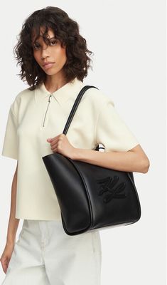 Shopper bag wakacyjna Karl Lagerfeld ze sklepu: eobuwie.pl w kategorii: Torby Shopper bag - zdjęcie WP-EBWP-9KUZS-09B_0000306085367