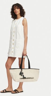 Shopper bag wakacyjna Karl Lagerfeld ze sklepu: eobuwie.pl w kategorii: Torby Shopper bag - zdjęcie WP-EBWP-9KUZS-09B_0000306085756