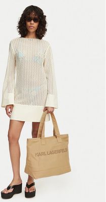 Shopper bag wakacyjna Karl Lagerfeld ze sklepu: eobuwie.pl w kategorii: Torby Shopper bag - zdjęcie WP-EBWP-9KUZS-09B_0000306086074