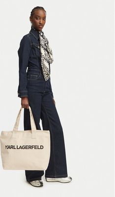 Shopper bag elegancka Karl Lagerfeld ze sklepu: eobuwie.pl w kategorii: Torby Shopper bag - zdjęcie WP-EBWP-9KUZS-09B_0000306086081