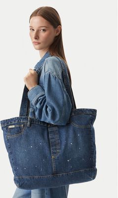 Guess Jeans - Shopper bag elegancka wakacyjna ze sklepu: eobuwie.pl w kategorii: Torby Shopper bag - zdjęcie WP-EBWP-9KUZS-09B_0000306152830