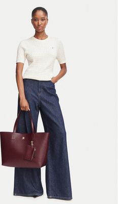 Shopper bag elegancka Tommy Hilfiger ze sklepu: eobuwie.pl w kategorii: Torby Shopper bag - zdjęcie WP-EBWP-9KUZS-09B_0000306163324