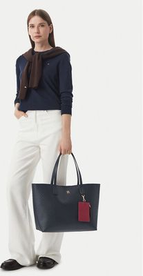 Shopper bag wakacyjna elegancka Tommy Hilfiger ze sklepu: eobuwie.pl w kategorii: Torby Shopper bag - zdjęcie WP-EBWP-9KUZS-09B_0000306163331