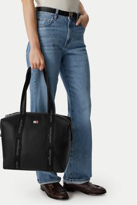 Shopper bag elegancka Tommy Jeans ze sklepu: eobuwie.pl w kategorii: Torby Shopper bag