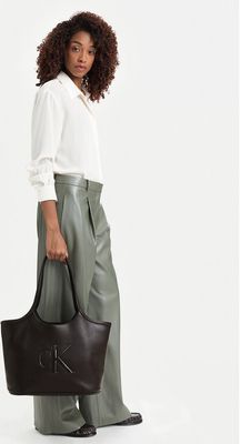 Shopper bag wakacyjna Calvin Klein ze sklepu: eobuwie.pl w kategorii: Torby Shopper bag - zdjęcie WP-EBWP-9KUZS-09B_0000306185098