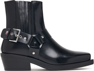 Botki jesienne Tommy Jeans ze sklepu: eobuwie.pl w kategorii: Botki - zdjęcie WP-EBWP-9KUZS-09B_0000306197794