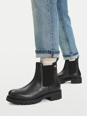 Botki na jesień Tommy Jeans ze sklepu: eobuwie.pl w kategorii: Botki - zdjęcie WP-EBWP-9KUZS-09B_0000306197930