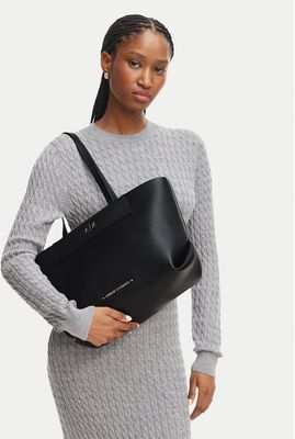 Shopper bag elegancka Armani Exchange ze sklepu: eobuwie.pl w kategorii: Torby Shopper bag - zdjęcie WP-EBWP-9KUZS-09B_0000306259928