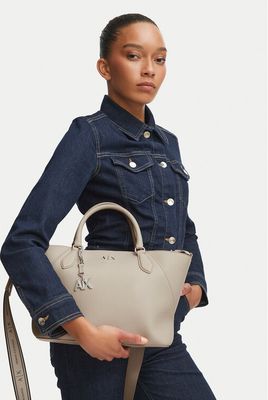 Shopper bag elegancka Armani Exchange ze sklepu: eobuwie.pl w kategorii: Torby Shopper bag - zdjęcie WP-EBWP-9KUZS-09B_0000306260627