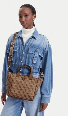 Shopper bag elegancka Guess ze sklepu: eobuwie.pl w kategorii: Torby Shopper bag - zdjęcie WP-EBWP-9KUZS-09B_0000306268104