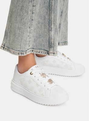 Guess - biały Buty sportowe damskie ze sklepu: eobuwie.pl w kategorii: Buty sportowe damskie
