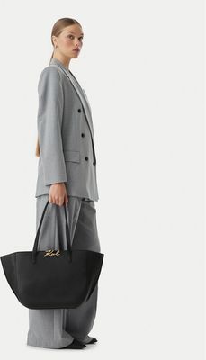 Shopper bag elegancka Karl Lagerfeld ze sklepu: eobuwie.pl w kategorii: Torby Shopper bag - zdjęcie WP-EBWP-9KUZS-09B_0000306282926