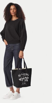 Shopper bag elegancka wakacyjna Karl Lagerfeld ze sklepu: eobuwie.pl w kategorii: Torby Shopper bag - zdjęcie WP-EBWP-9KUZS-09B_0000306284784
